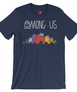 among us character tshirt in navy blue