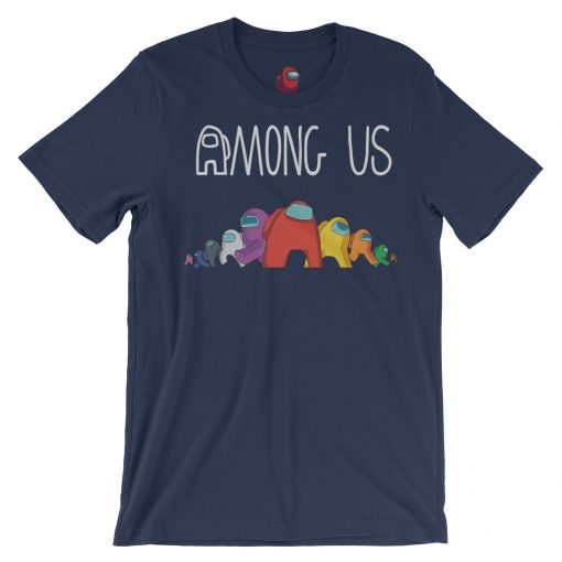 among us character tshirt in navy blue