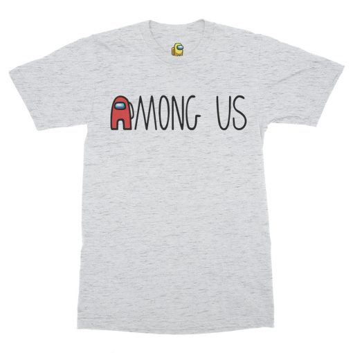 ash grey among us logo tshirt
