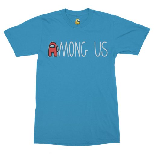 among us aqua blue tshirt