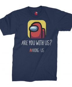 navy blue tshirt with among us design