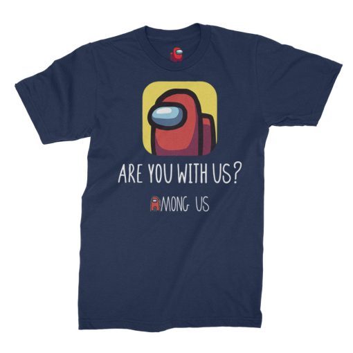 navy blue tshirt with among us design