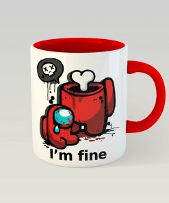 Alternative view of Among Us I'm Fine Mug