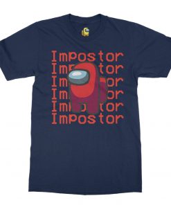 among us imposter navy tshirt