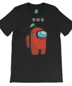 among us black bit sus printed tshirt design