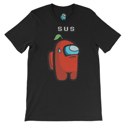 among us black bit sus printed tshirt design