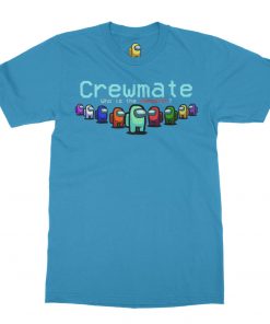 aqua blue among us tshirt merch