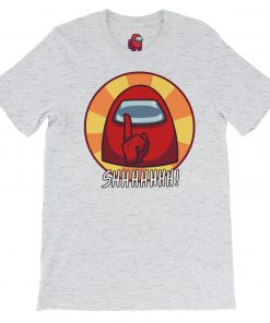 among us shhhh tshirt ash grey
