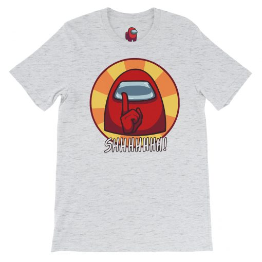 among us shhhh tshirt ash grey