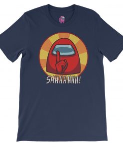 navy among us shhhhhh printed design