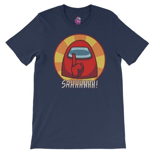 navy among us shhhhhh printed design