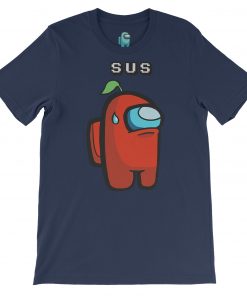 among us bit sis design navy tshirt
