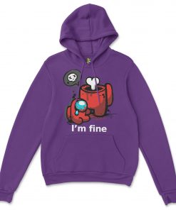 Alternative view of Among Us I'm Fine Hoodie
